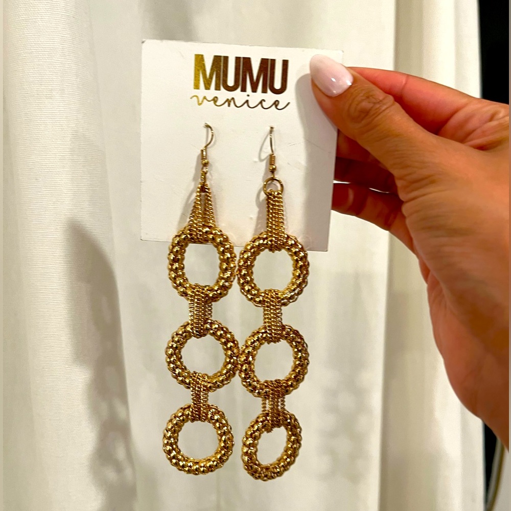 Show Me Your Mumu gold earrings